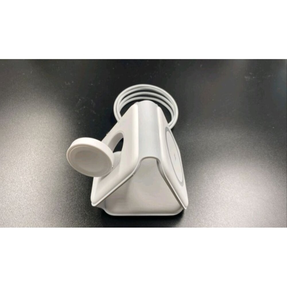 3in1 Wireless Charger Foldable Mat Pad for Wireless Charging White